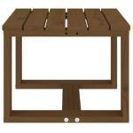 Table d'appoint jardin marron miel 40x38x28,5cm bois massif pin – Image 2