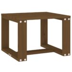 Table d'appoint jardin marron miel 40x38x28,5cm bois massif pin – Image 3