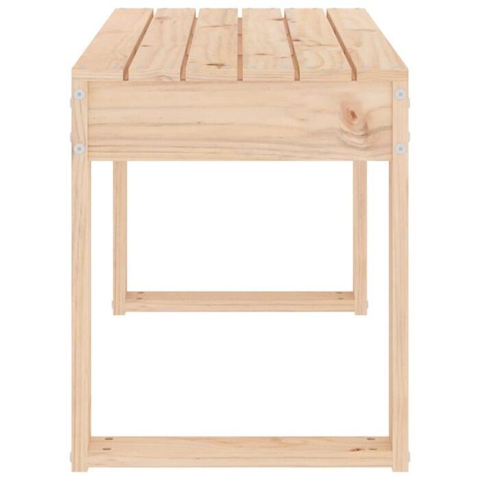 Banc de jardin 80x38x45 cm bois massif de pin – Image 2