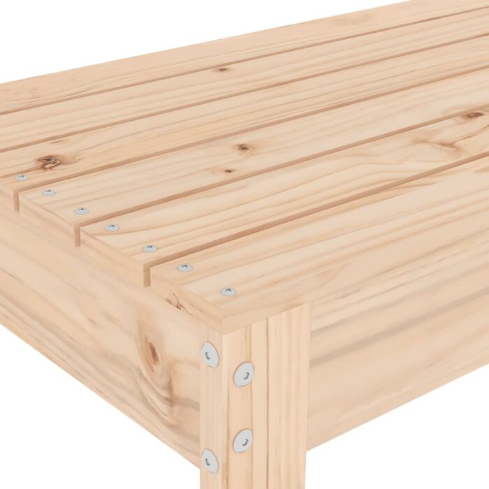 Banc de jardin 80x38x45 cm bois massif de pin – Image 4