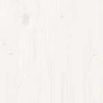 Banc de jardin blanc 80x38x45 cm bois massif de pin – Image 5