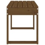 Banc de jardin marron miel 80x38x45 cm bois de pin massif – Image 2