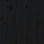 Banc de jardin noir 80x38x45 cm bois massif de pin – Image 5