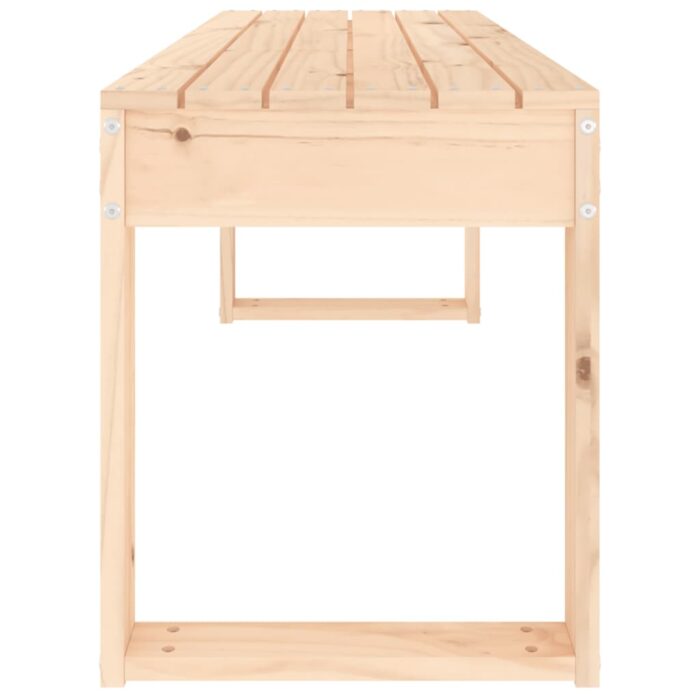 Banc de jardin 110x38x45 cm bois massif de pin – Image 2