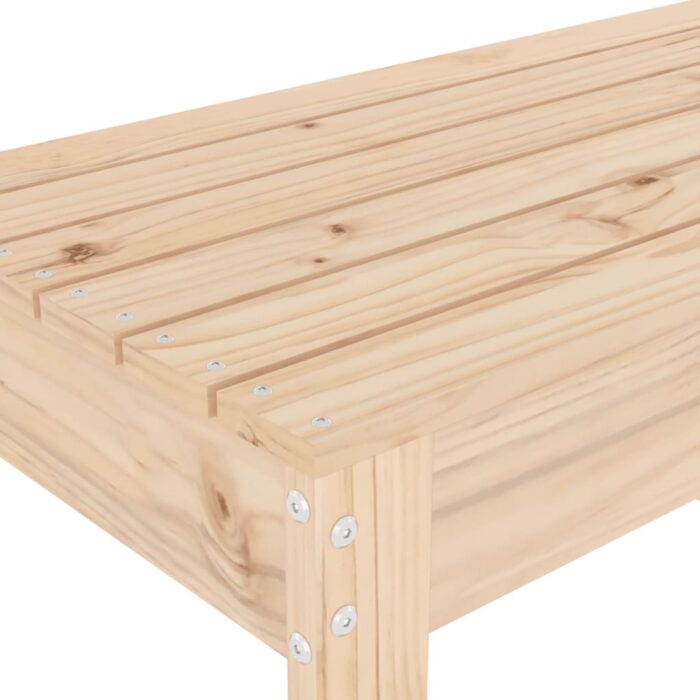 Banc de jardin 110x38x45 cm bois massif de pin – Image 4