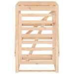 Abri pour poubelle sur roulettes 84x90x128,5 cm bois massif pin – Image 3