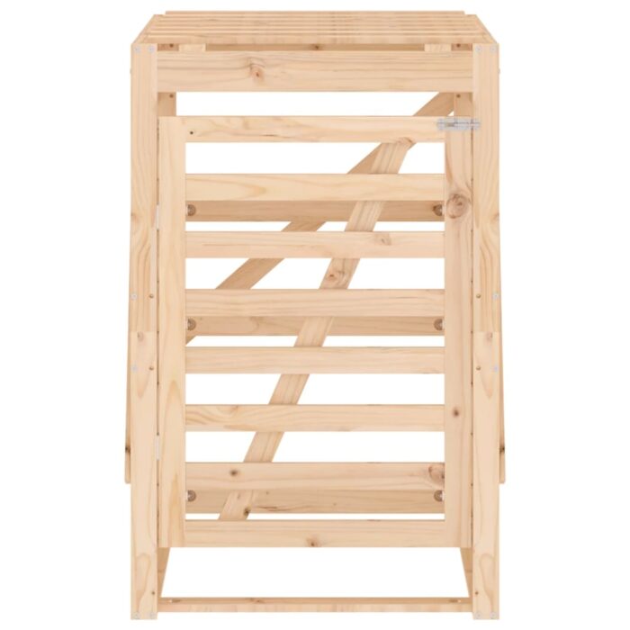 Abri pour poubelle sur roulettes 84x90x128,5 cm bois massif pin – Image 3