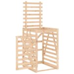 Abri pour poubelle sur roulettes 84x90x128,5 cm bois massif pin – Image 4