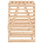 Abri pour poubelle sur roulettes 84x90x128,5 cm bois massif pin – Image 5