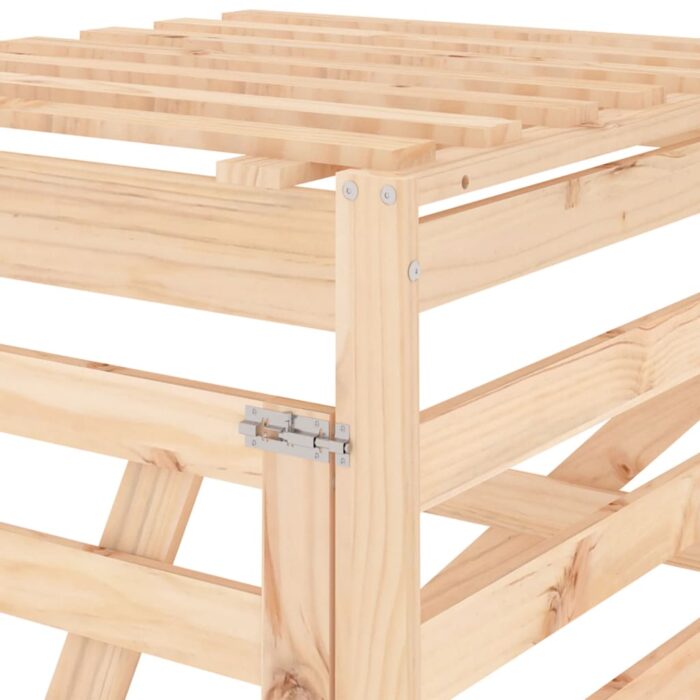 Extension d'abri pour poubelle sur roulettes bois massif pin – Image 7