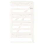 Extension d'abri de poubelle sur roulettes blanc pin massif – Image 4