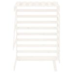Extension d'abri de poubelle sur roulettes blanc pin massif – Image 5
