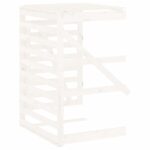 Extension d'abri de poubelle sur roulettes blanc pin massif – Image 6