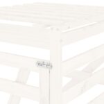 Extension d'abri de poubelle sur roulettes blanc pin massif – Image 7