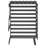 Extension d'abri de poubelle sur roulettes gris bois massif pin – Image 5