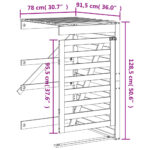 Extension d'abri de poubelle sur roulettes gris bois massif pin – Image 9