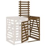 Extension d'abri de poubelle sur roulettes brun miel bois pin – Image 3