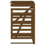 Extension d'abri de poubelle sur roulettes brun miel bois pin – Image 4