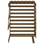 Extension d'abri de poubelle sur roulettes brun miel bois pin – Image 5