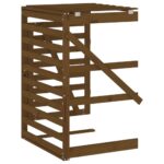 Extension d'abri de poubelle sur roulettes brun miel bois pin – Image 6