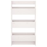 Jardinière murale 3 niveaux 60x18,5x110 cm blanc pin massif – Image 2