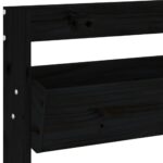 Jardinière murale 3 niveaux 60x18,5x110 cm noir bois pin massif – Image 5