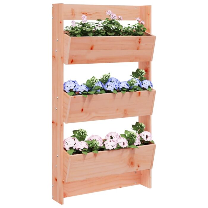 Jardinière murale 3 niveaux 60x18,5x110 cm bois douglas massif – Image 1
