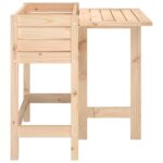 Jardinière avec dessus de table pliable bois de pin massif – Image 3