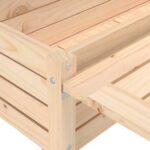 Jardinière avec dessus de table pliable bois de pin massif – Image 7