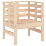 Chaises de jardin lot de 2 61,5x53x71 cm bois de pin massif – Image 2