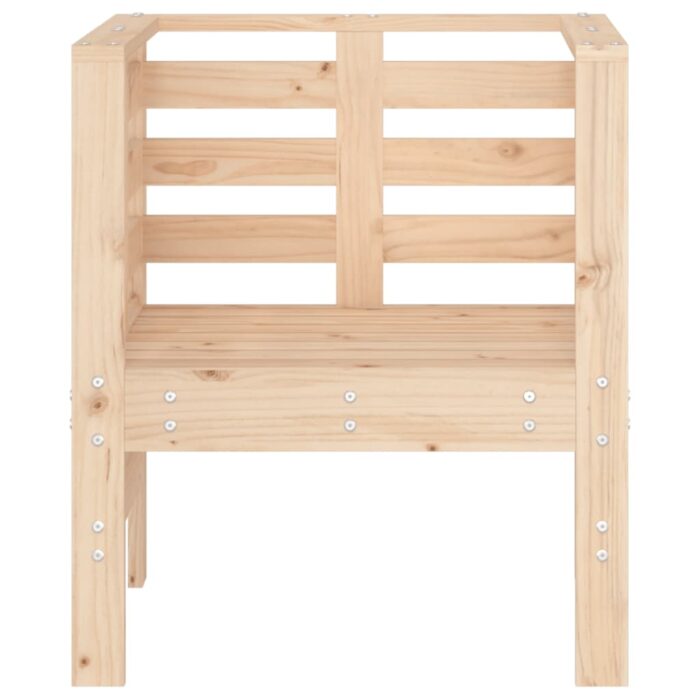 Chaises de jardin lot de 2 61,5x53x71 cm bois de pin massif – Image 3