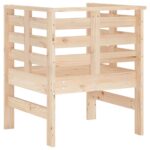 Chaises de jardin lot de 2 61,5x53x71 cm bois de pin massif – Image 5