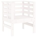 Chaises de jardin lot de 2 blanc 61,5x53x71 cm bois pin massif – Image 2