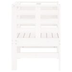 Chaises de jardin lot de 2 blanc 61,5x53x71 cm bois pin massif – Image 4
