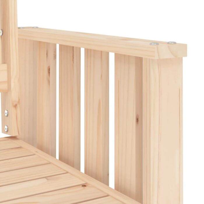 Banc de jardin avec table 2 places bois de pin massif – Image 4