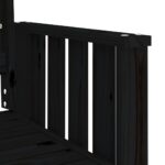 Banc de jardin avec table 2 places noir bois massif de pin – Image 4