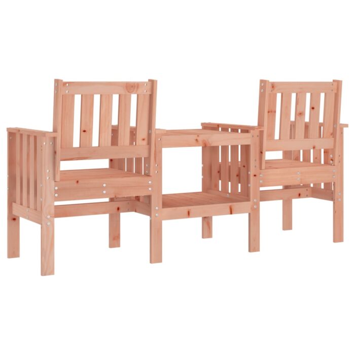 Banc de jardin avec table 2 places bois massif de douglas – Image 3