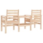Banc de jardin avec table 2 places bois de pin massif – Image 3