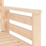 Banc de jardin avec table 2 places bois de pin massif – Image 4