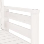 Banc de jardin avec table 2 places blanc bois massif de pin – Image 4