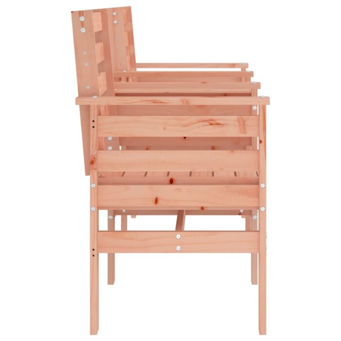 Banc de jardin avec table 2 places bois massif de douglas – Image 2