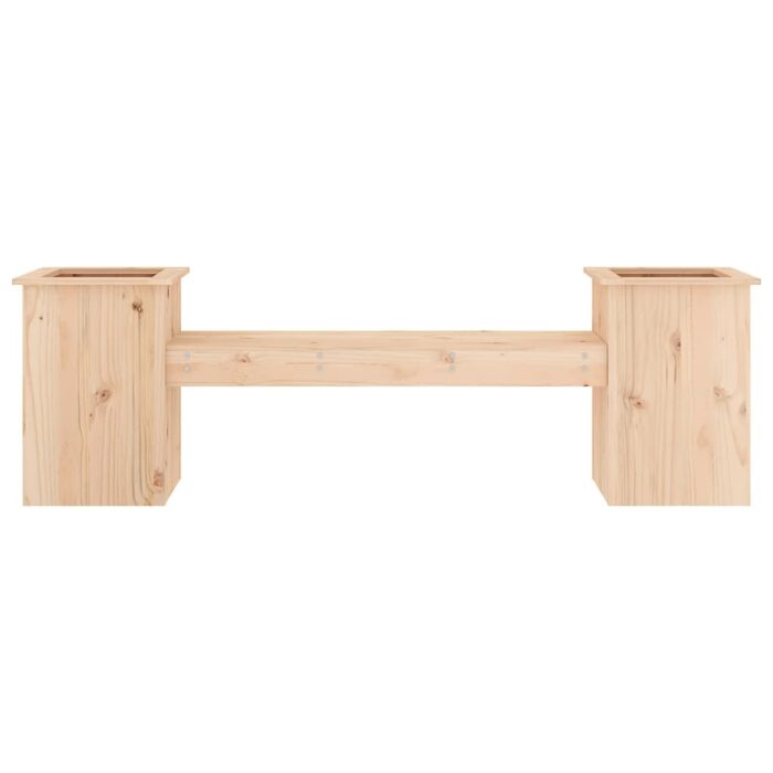Banc avec jardinières 184,5x39,5x56,5 cm bois massif de pin – Image 2