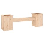 Banc avec jardinières 184,5x39,5x56,5 cm bois massif de pin – Image 4
