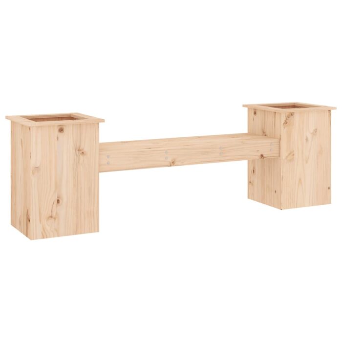 Banc avec jardinières 184,5x39,5x56,5 cm bois massif de pin – Image 4