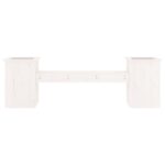 Banc avec jardinières blanc 184,5x39,5x56,5 cm bois massif pin – Image 2