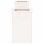 Banc avec jardinières blanc 184,5x39,5x56,5 cm bois massif pin – Image 3