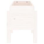 Jardinière blanc 62x30x38 cm bois massif de pin – Image 2