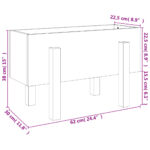 Jardinière blanc 62x30x38 cm bois massif de pin – Image 7