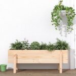 Lit surélevé de jardin 101x30x38 cm bois de pin massif