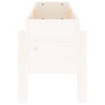 Lit surélevé de jardin blanc 101x30x38 cm bois de pin massif – Image 3